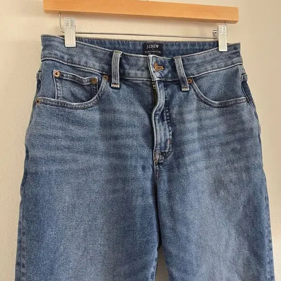 J, Crew Curvy Essential Straight Jeans Stretch Size 27 Cropped Classic Comfort - Picture 4 of 10